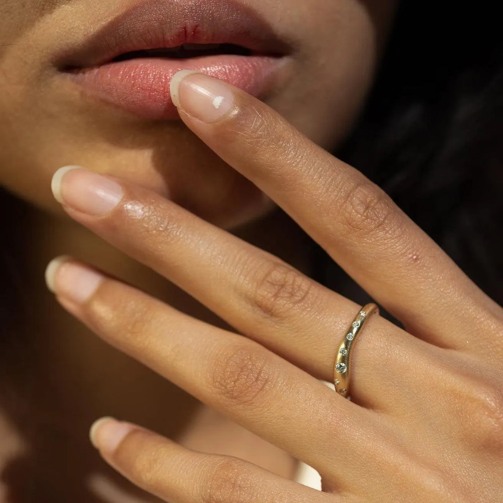 Novi Diamond Stacking Ring by White/Space - At Present Jewelry