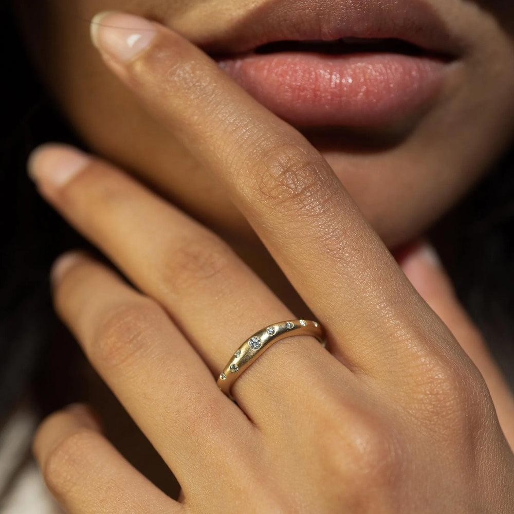 Novi Diamond Stacking Ring by White/Space - At Present Jewelry