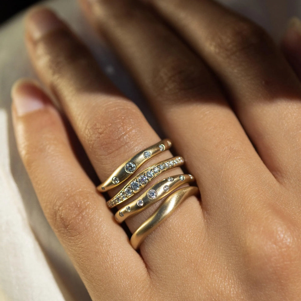 Novi Diamond Stacking Ring by White/Space - At Present Jewelry