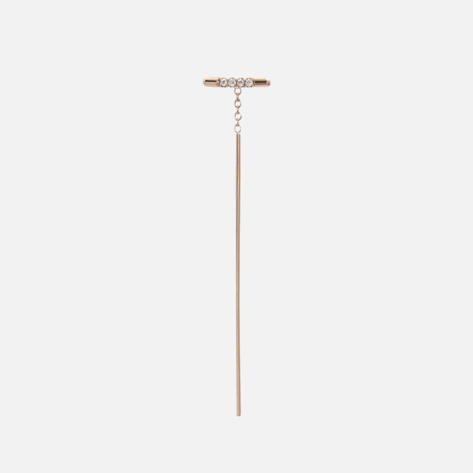 Pavé Linea Threader Earring by White/Space - At Present Jewelry