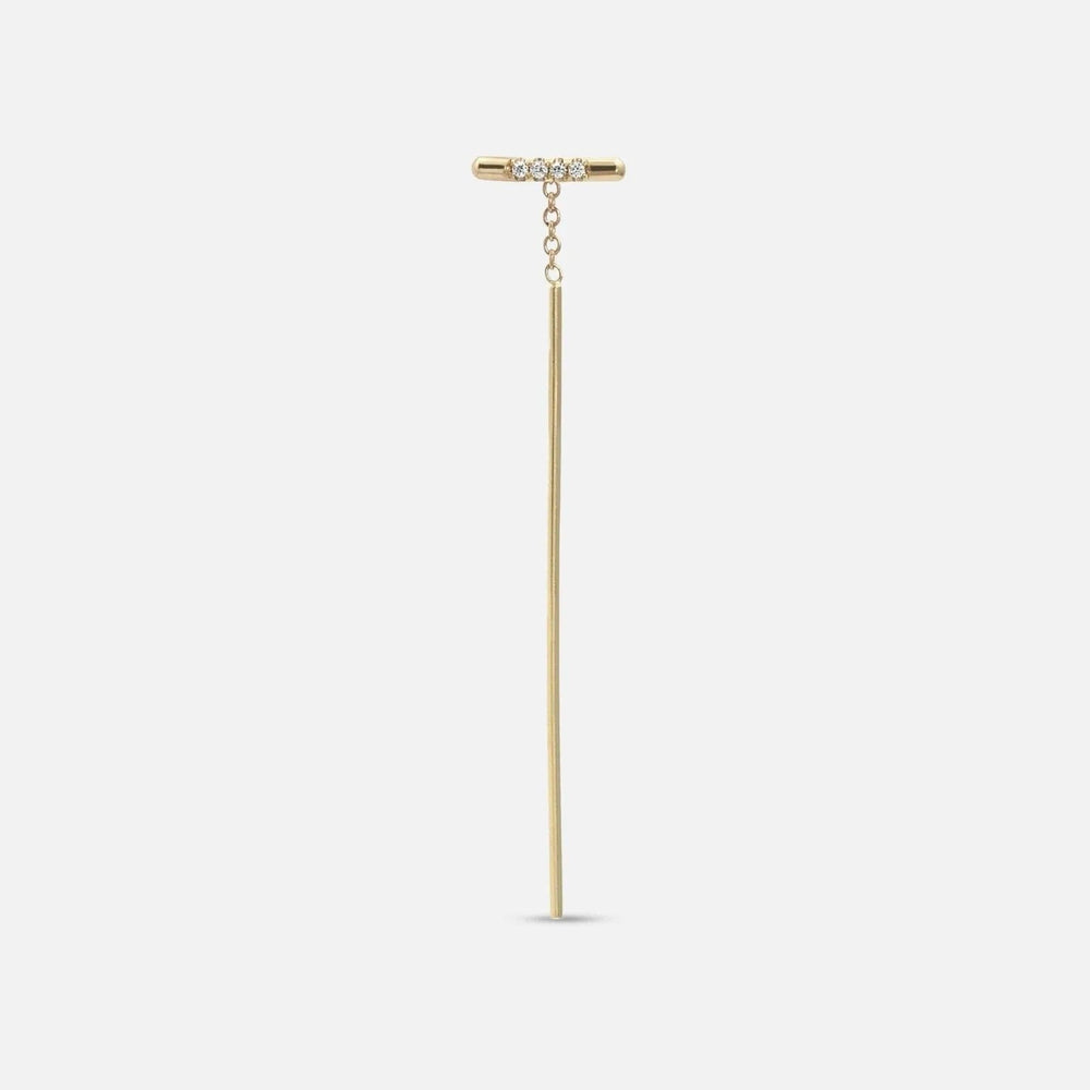 Pavé Linea Threader Earring by White/Space - At Present Jewelry