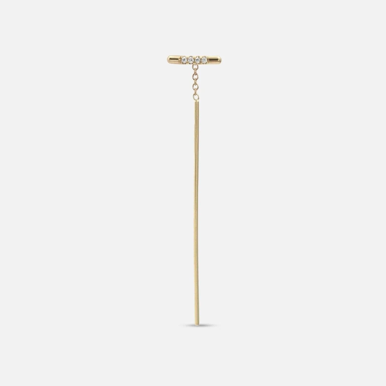 Pavé Linea Threader Earring by White/Space - At Present Jewelry