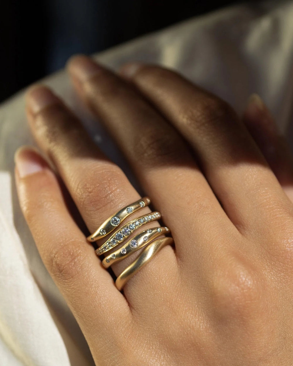 Touch Stacking Band by White/Space - At Present Jewelry