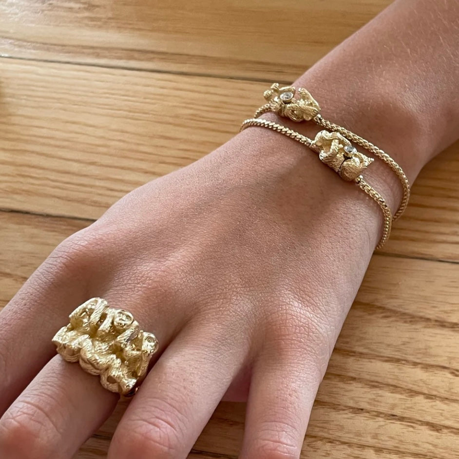 Wise Monkeys Ring by Eden Presley - At Present Jewelry