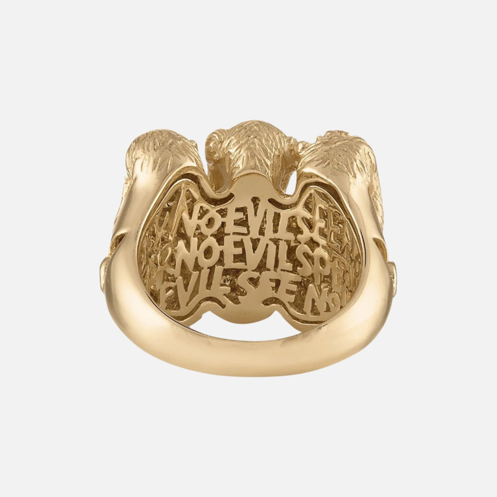 Wise Monkeys Ring by Eden Presley - At Present Jewelry