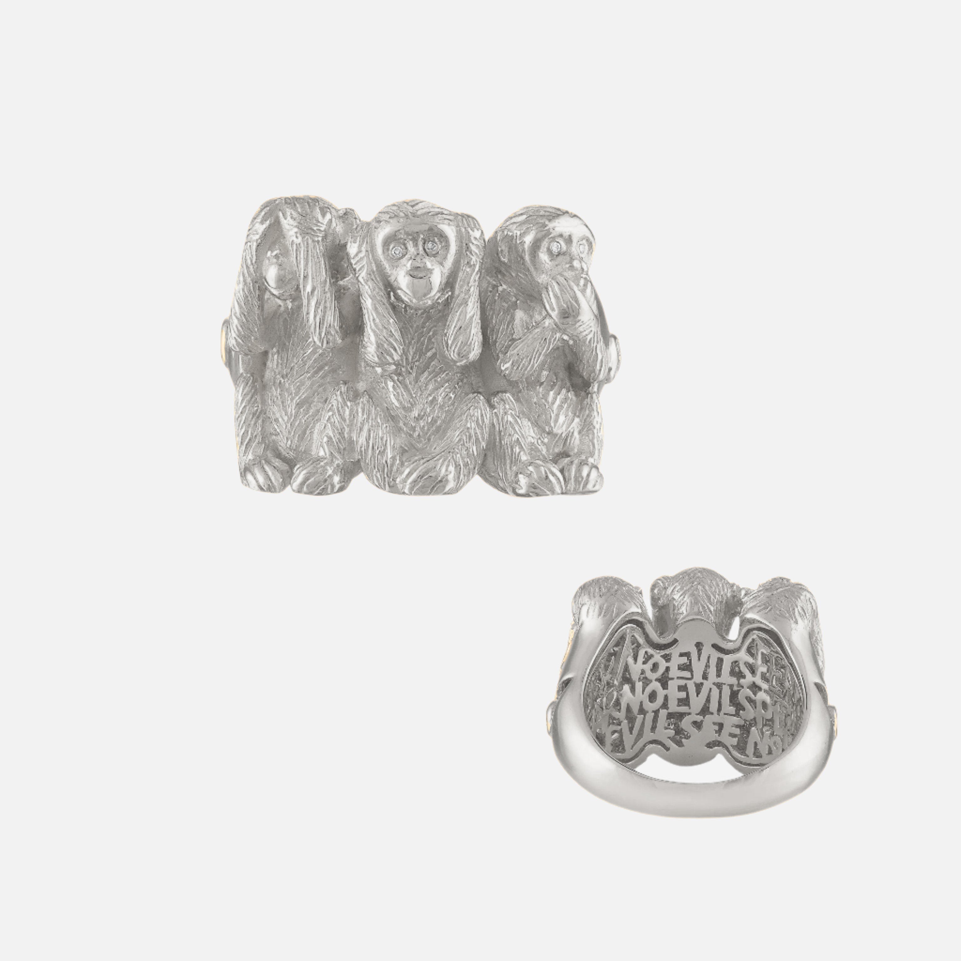Wise Monkeys Ring by Eden Presley - At Present Jewelry