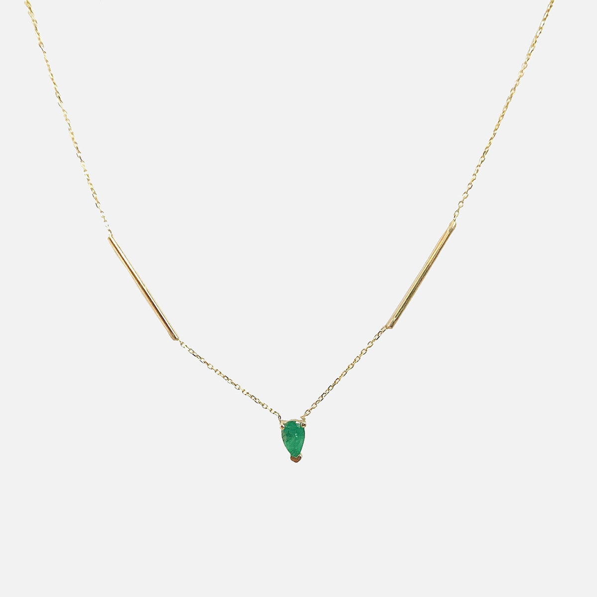 Deconstructed Bar Gold Necklace