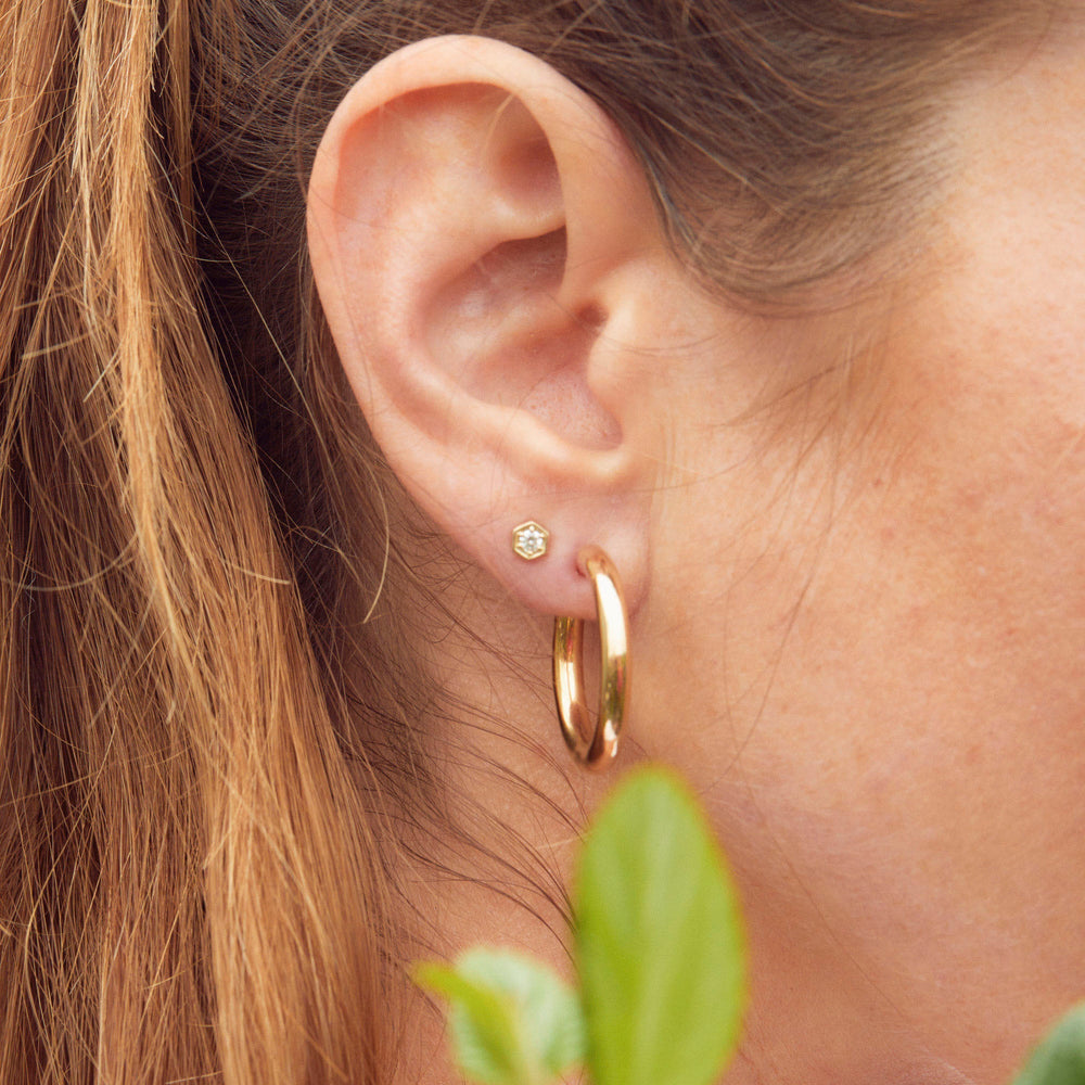 Diamond Hex Studs by Ariel Gordon Jewelry - At Present Jewelry