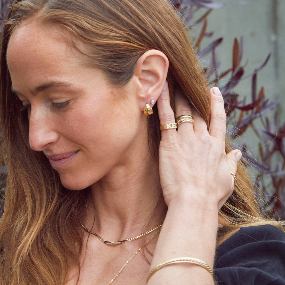 Diamond Hex Studs by Ariel Gordon Jewelry - At Present Jewelry