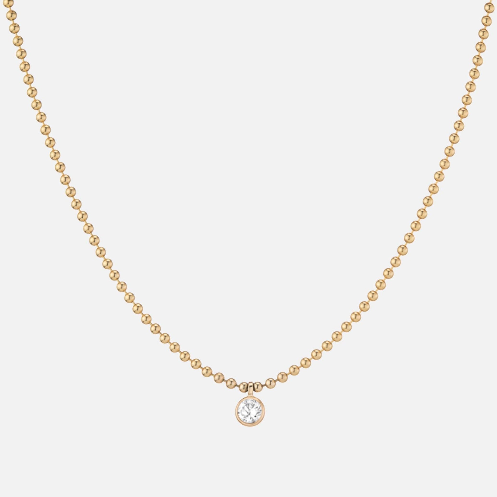 Diamond Ball Chain Necklace - At Present - At Present