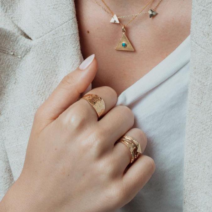 Hammered Cigar Band by Alice Pierre - At Present Jewelry