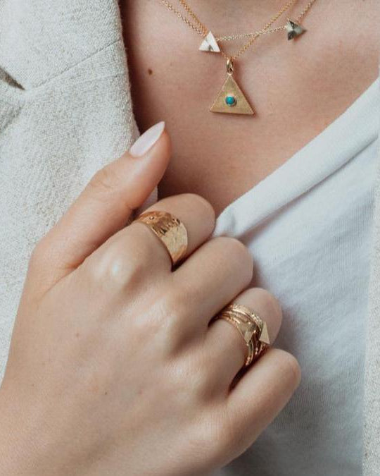 Hammered Cigar Band by Alice Pierre - At Present Jewelry