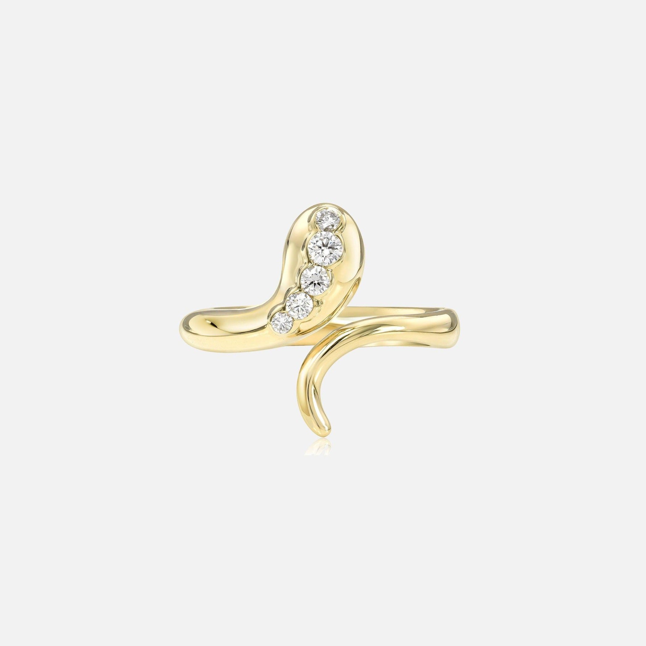 Stacy Nolan Snake Ring with Diamonds 1