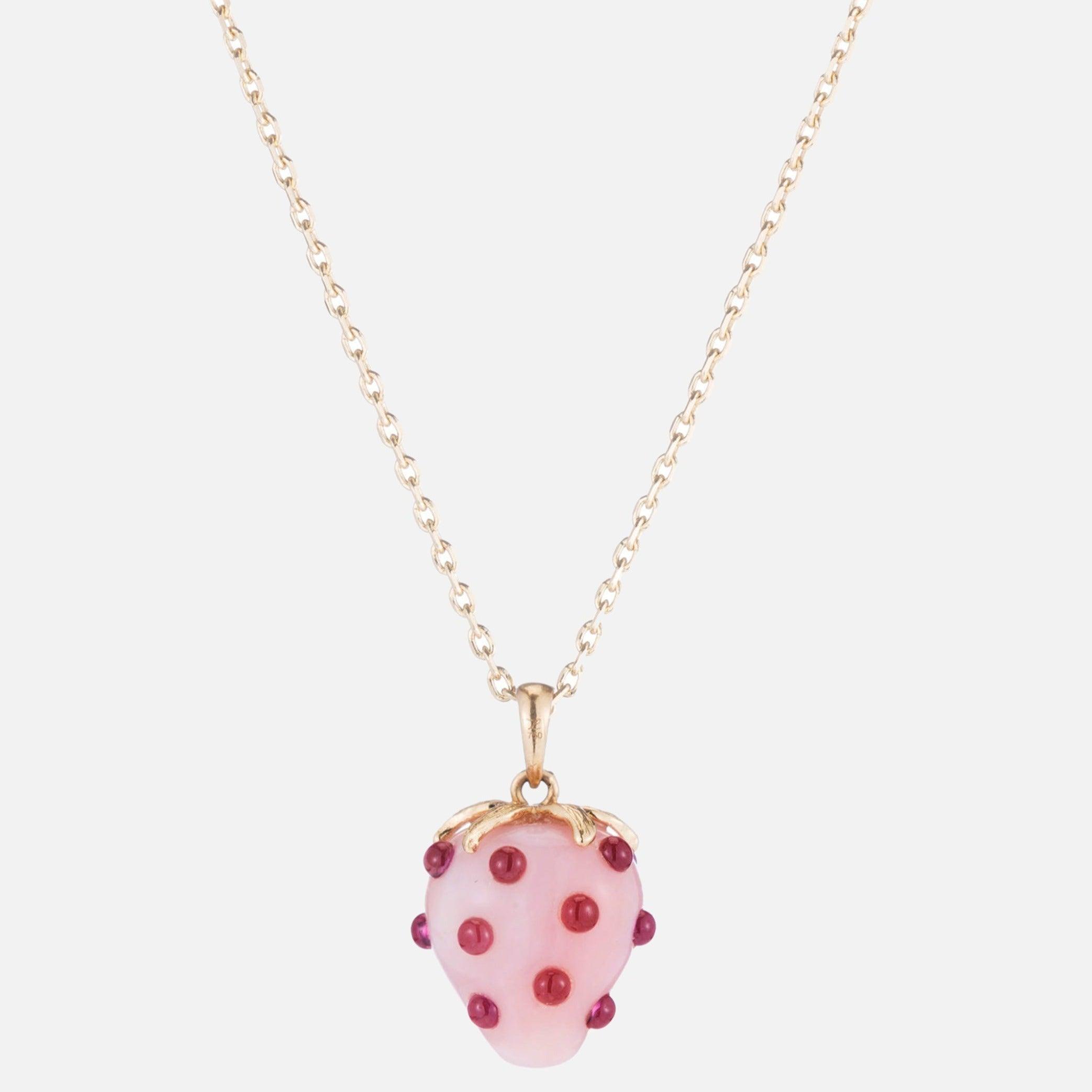 Strawberry Opal Pendant - Ariel Gordon Jewelry - At Present