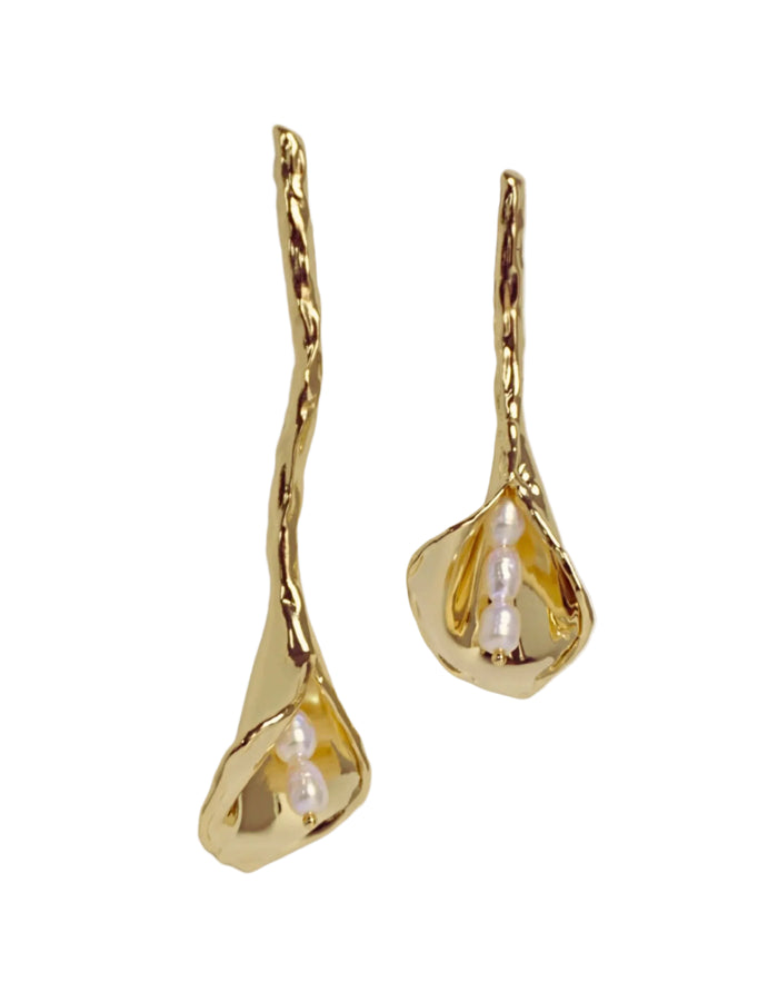 Calla Lily Earrings by Anita Berisha - At Present Jewelry