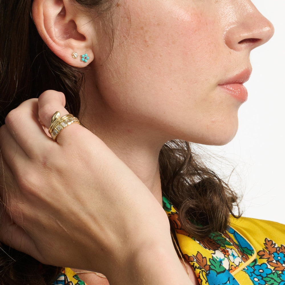 Turquoise and Tourmaline Aurora Studs by Ariel Gordon Jewelry - At Present Jewelry