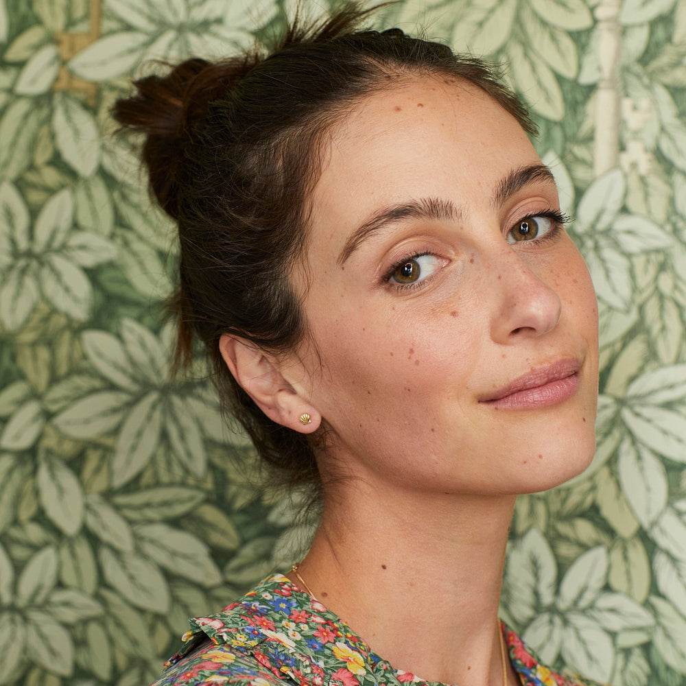 Petite Scallop Shell Studs by Ariel Gordon Jewelry - At Present Jewelry