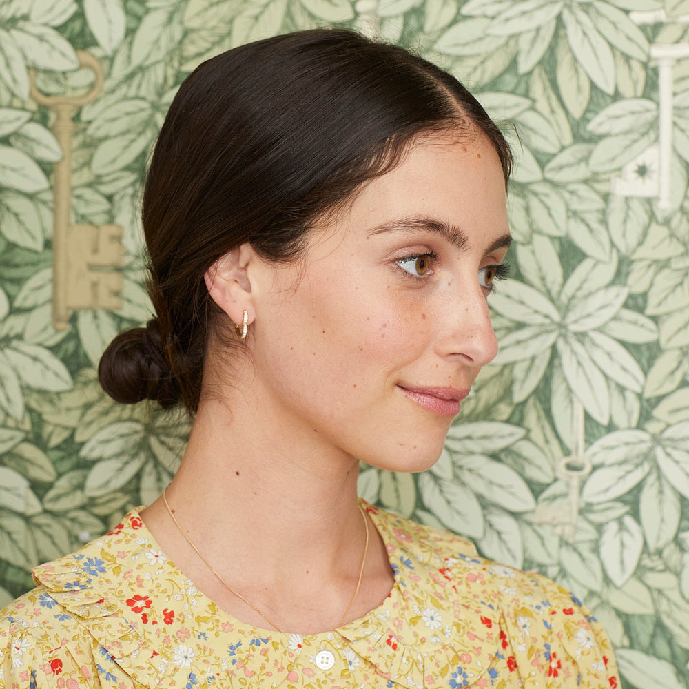 Heart Pavé Huggies by Ariel Gordon Jewelry - At Present Jewelry