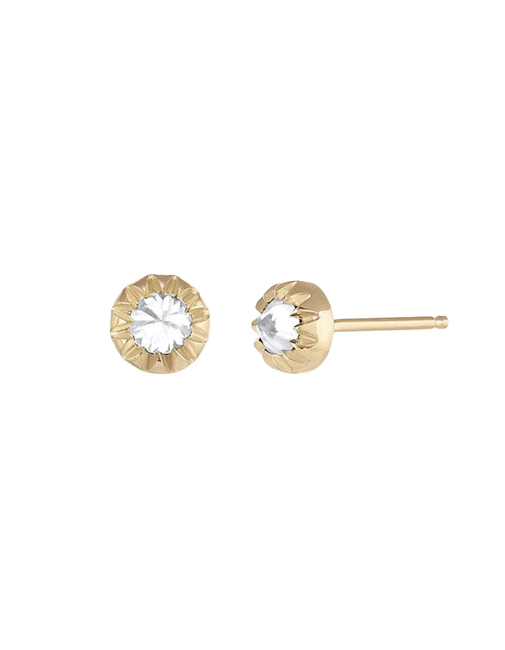 Baby Peristome Inverted Diamond Stud by EMBLM Fine Jewelry - At Present Jewelry