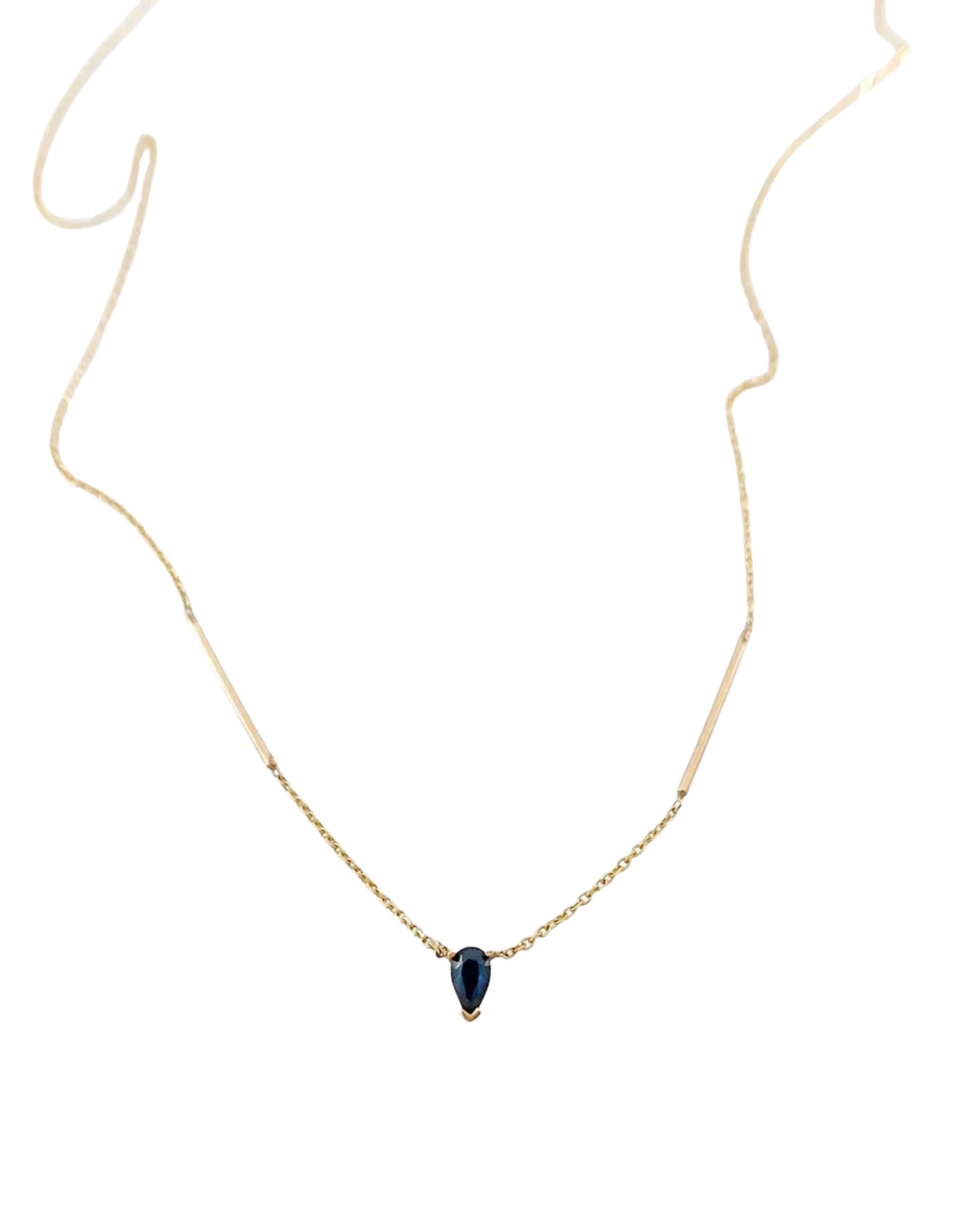 Deconstructed Bar Gold Necklace