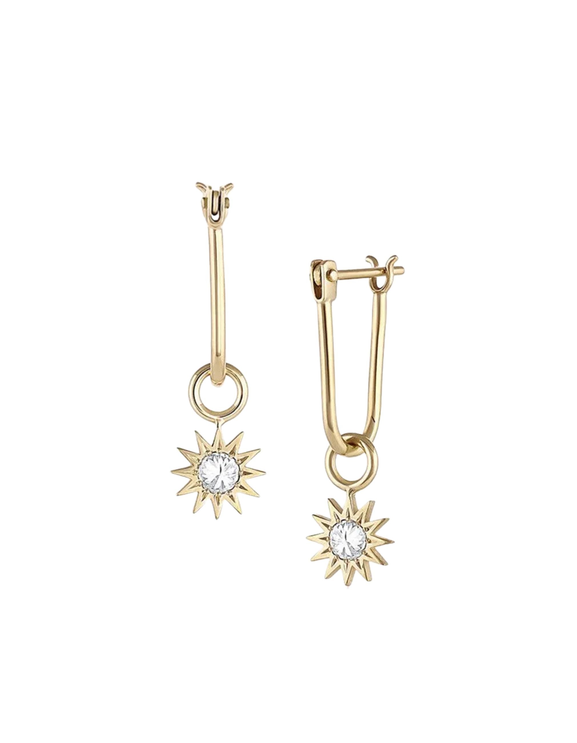 Inverted Diamond Spur Earring