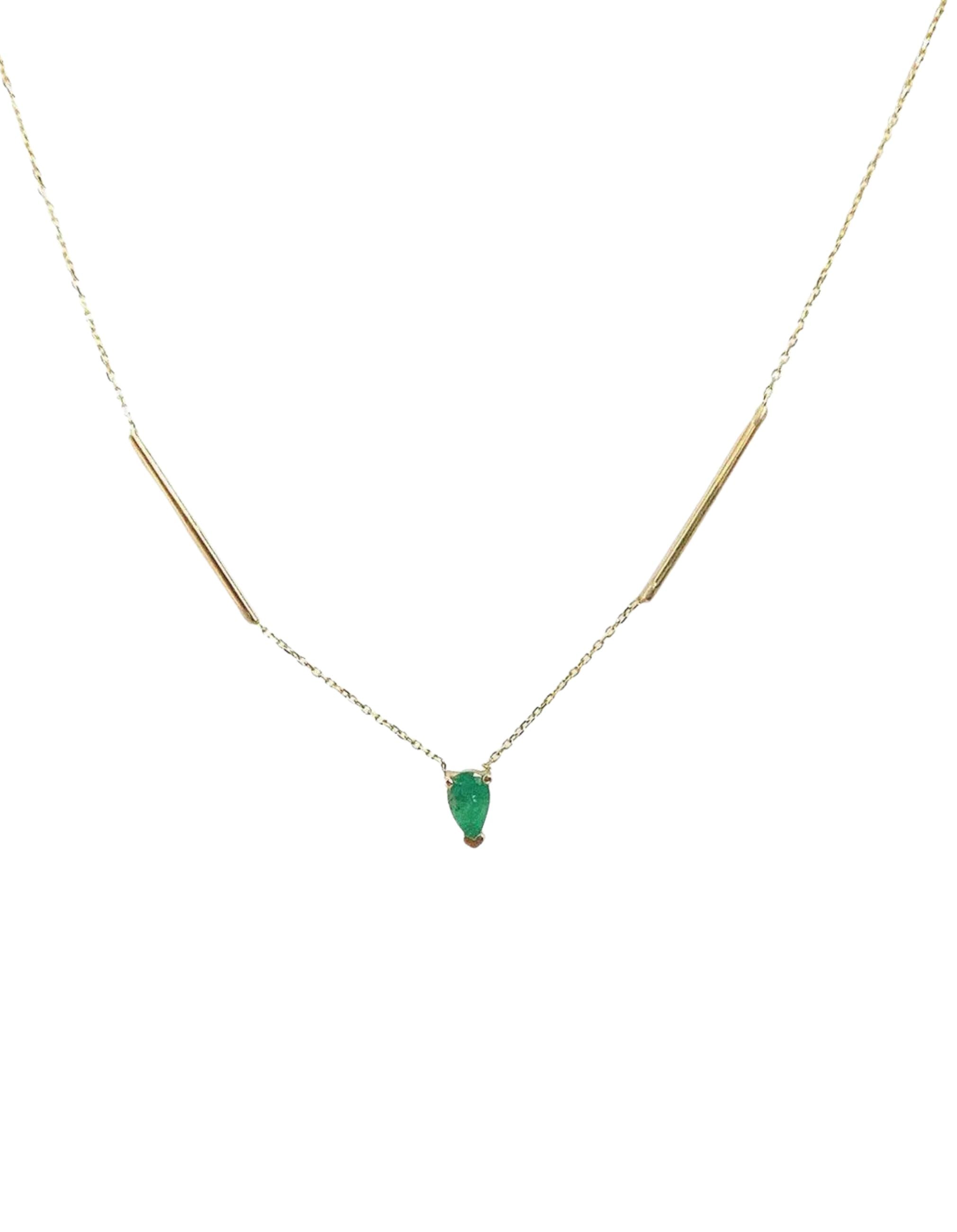 Deconstructed Bar Gold Necklace
