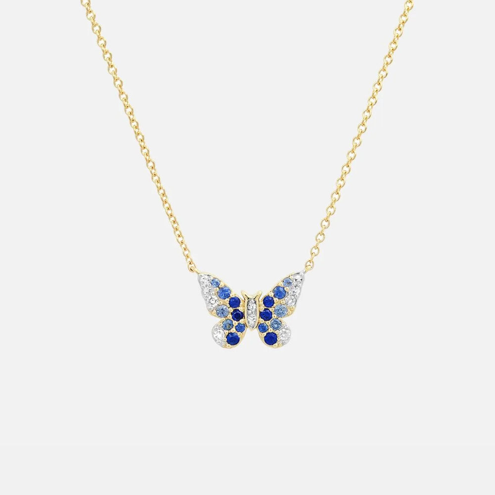 Mini Ombré Butterfly Necklace by Eriness - At Present Jewelry
