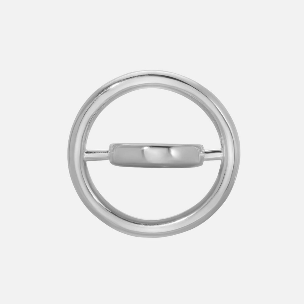 Reversible Bullseye Brooch, Silver by Monbouquette - At Present Jewelry