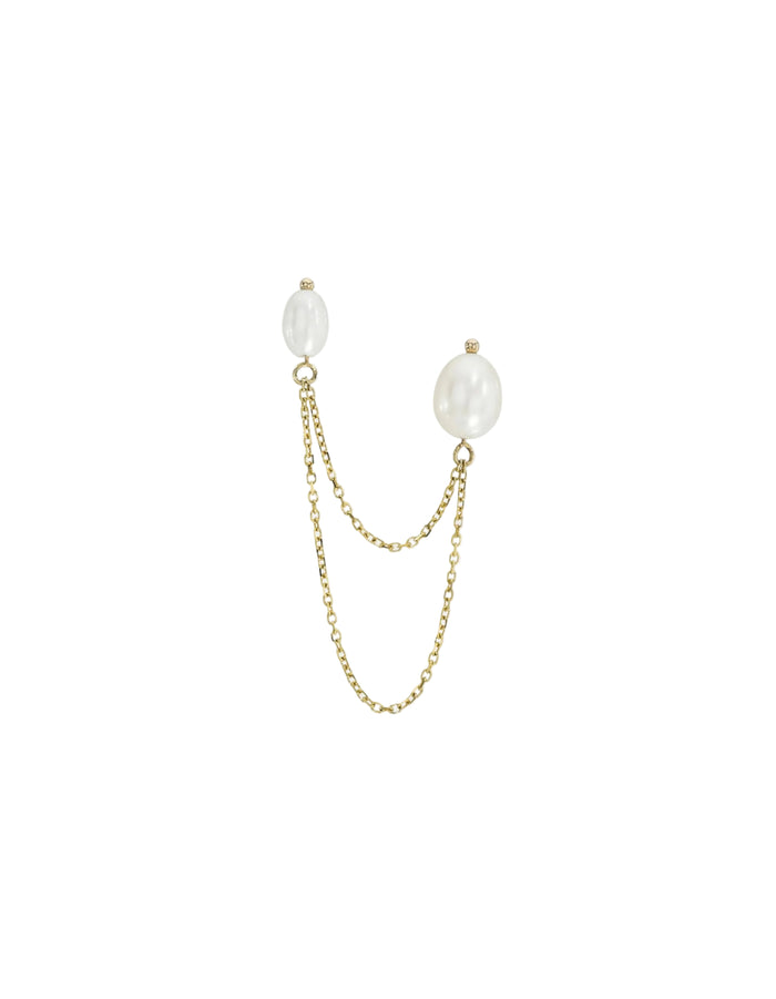 Bella Chained Stud Earring by White/Space - At Present Jewelry