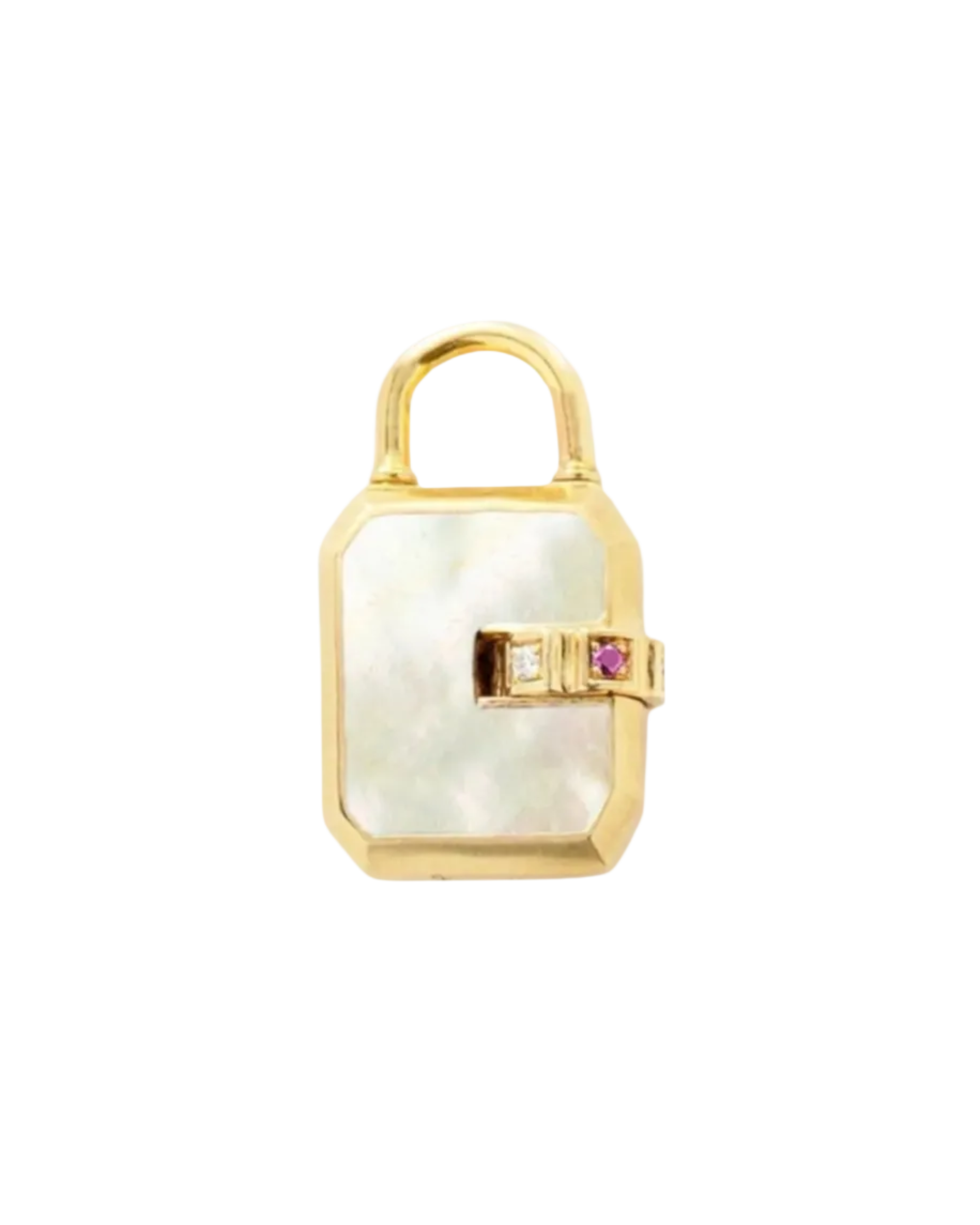 Mini Padlock, Pearl by James Banks Design - At Present Jewelry