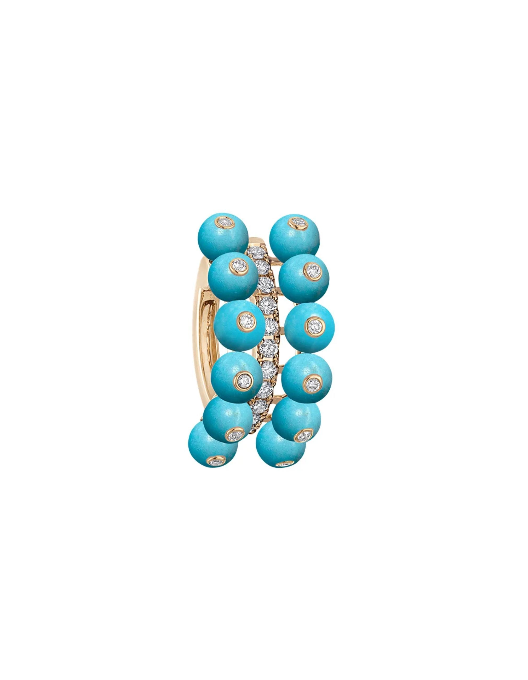 Bubbles Double Row Ear Cuff