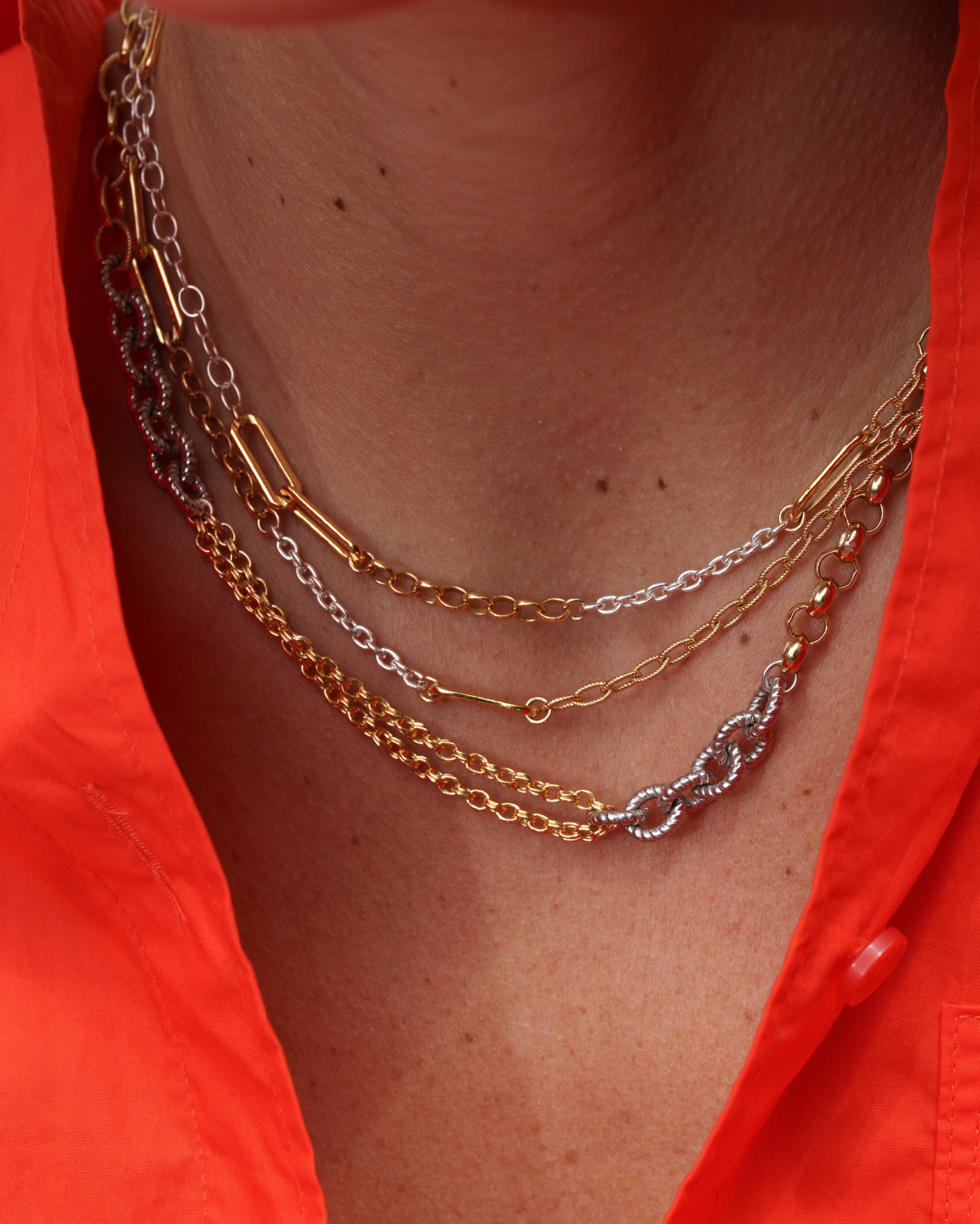 Patchwork Chain Necklace by Monbouquette - At Present Jewelry