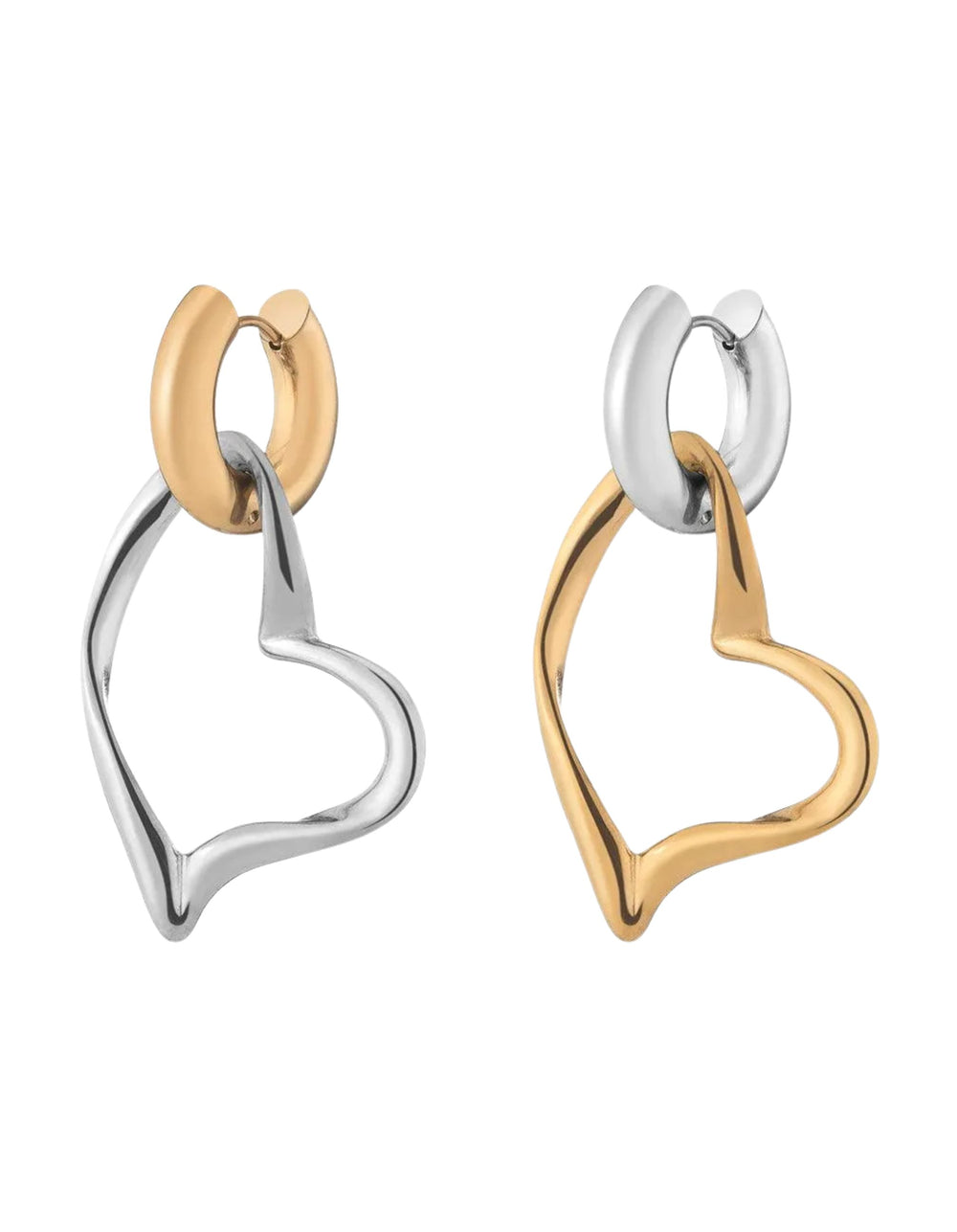 Heavy Metal Heart Earrings