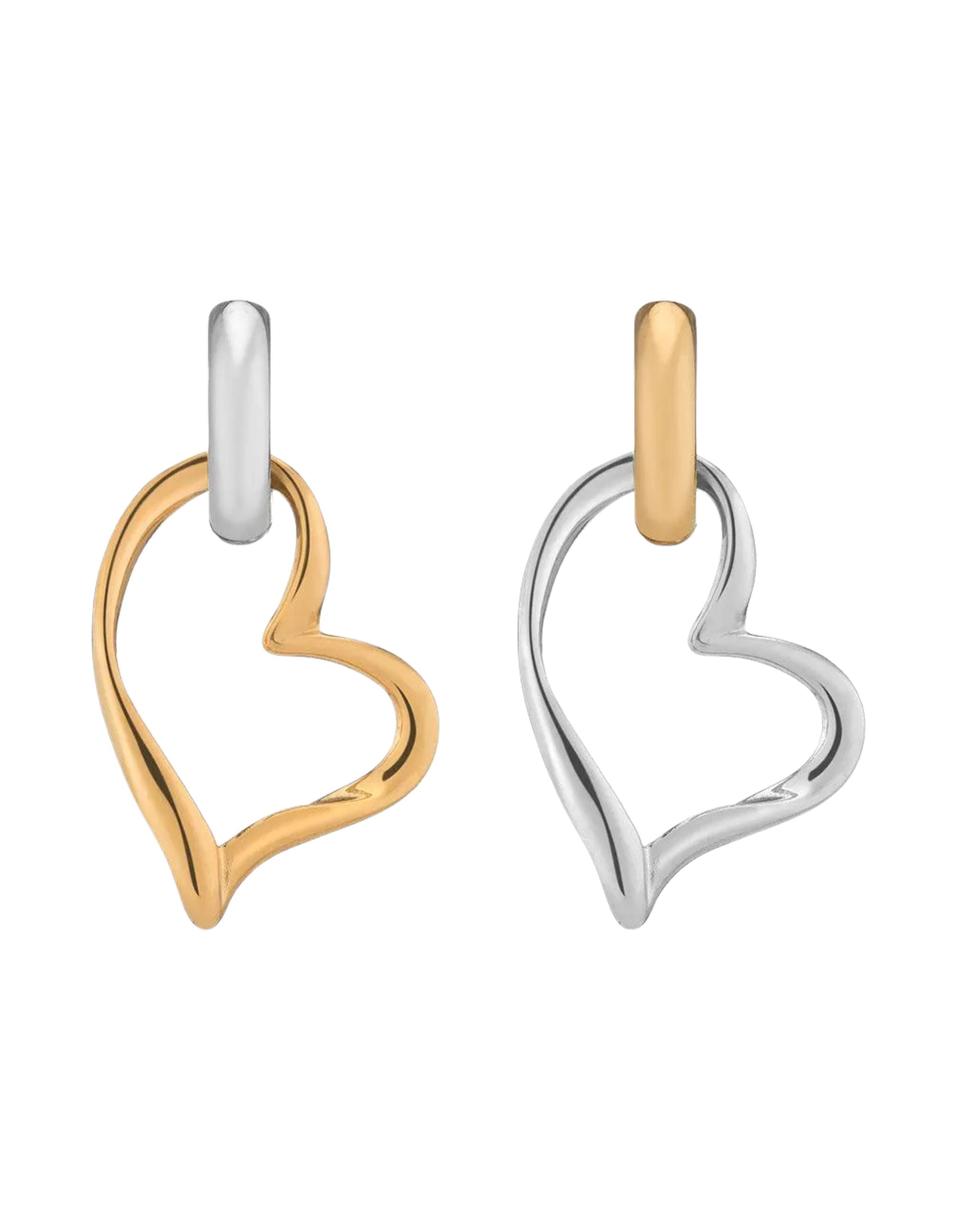 Heavy Metal Heart Earrings