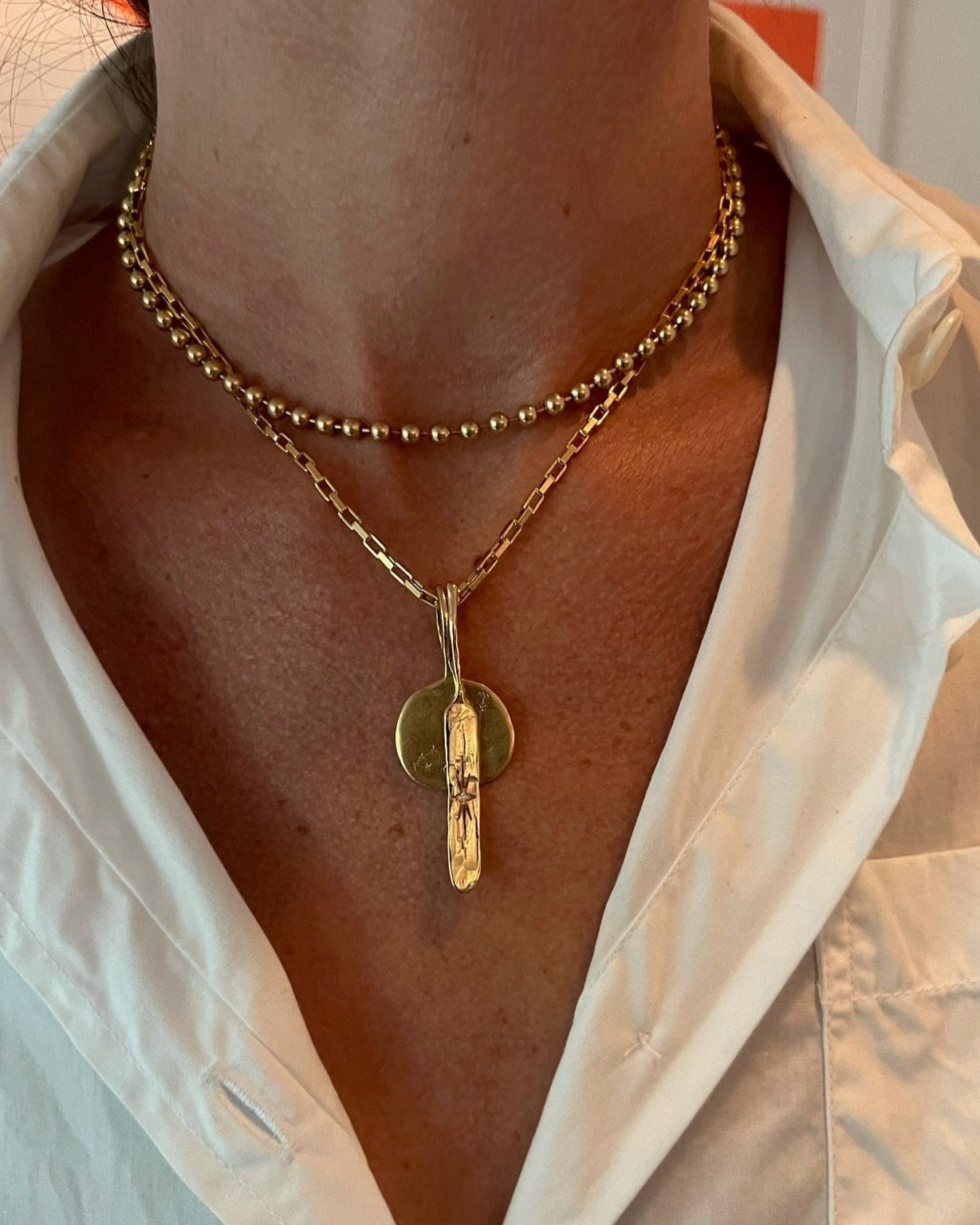 North Star Elongated Charm by Rebecca Pinto - At Present Jewelry