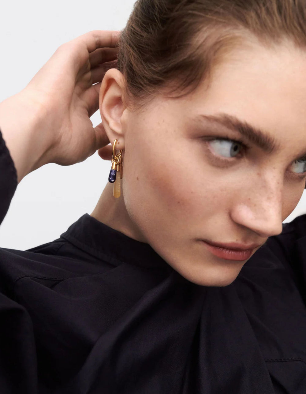 Sodalite Jupiter Single Hoop by PDPaola - At Present Jewelry