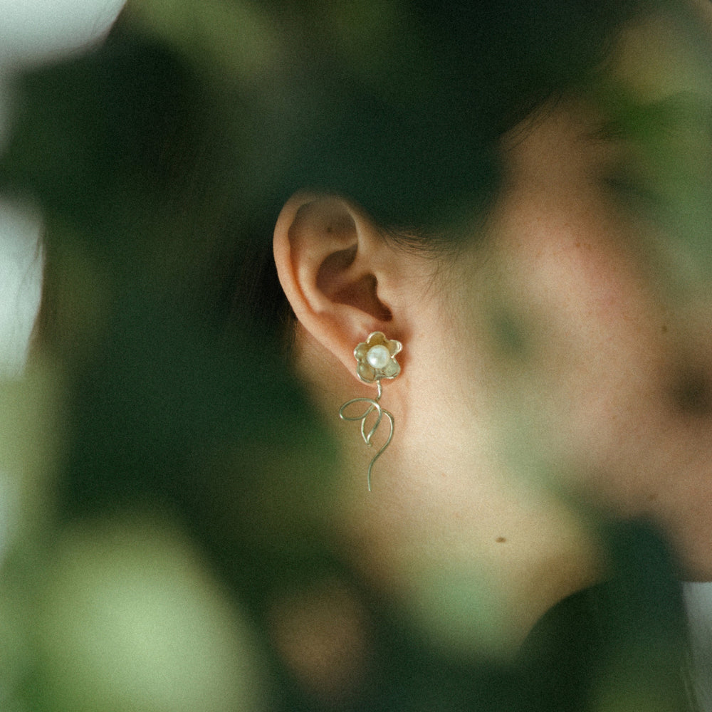 Long Daisy Earrings by Anita Berisha - At Present Jewelry