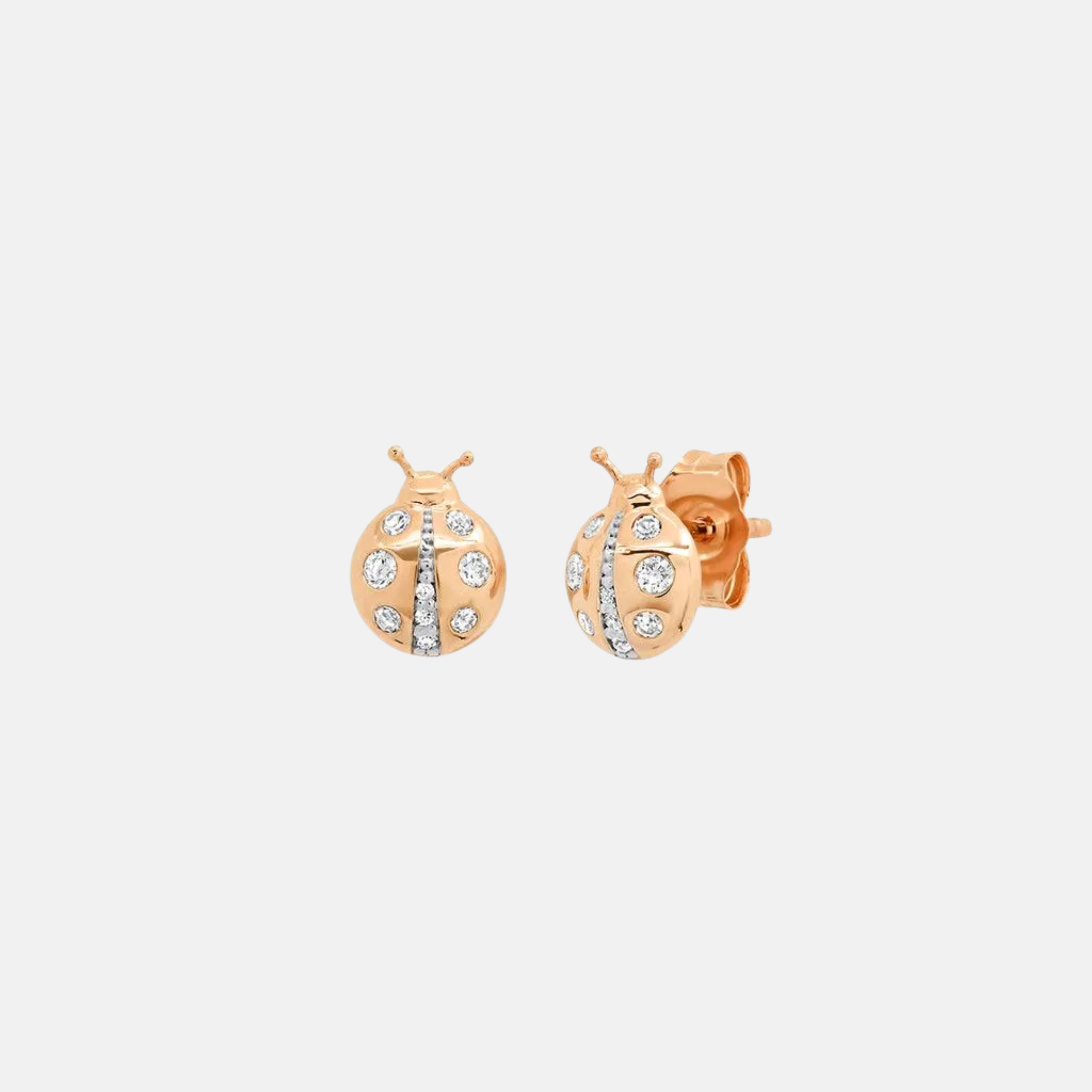Diamond Ladybug Studs by Eriness - At Present Jewelry