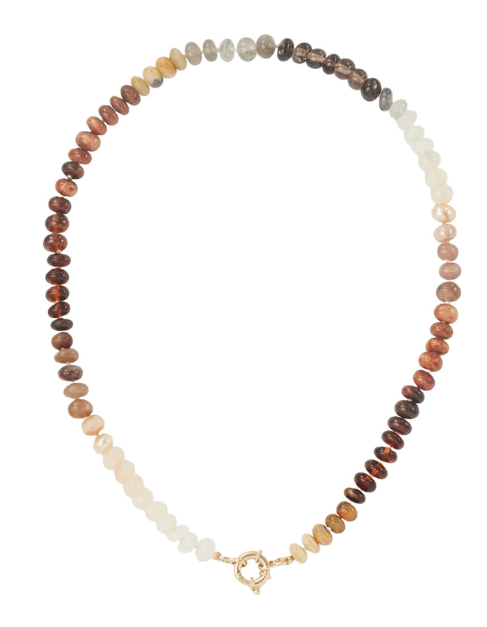 Coffee Gemstone Necklace by Encirkled Jewelry - At Present Jewelry