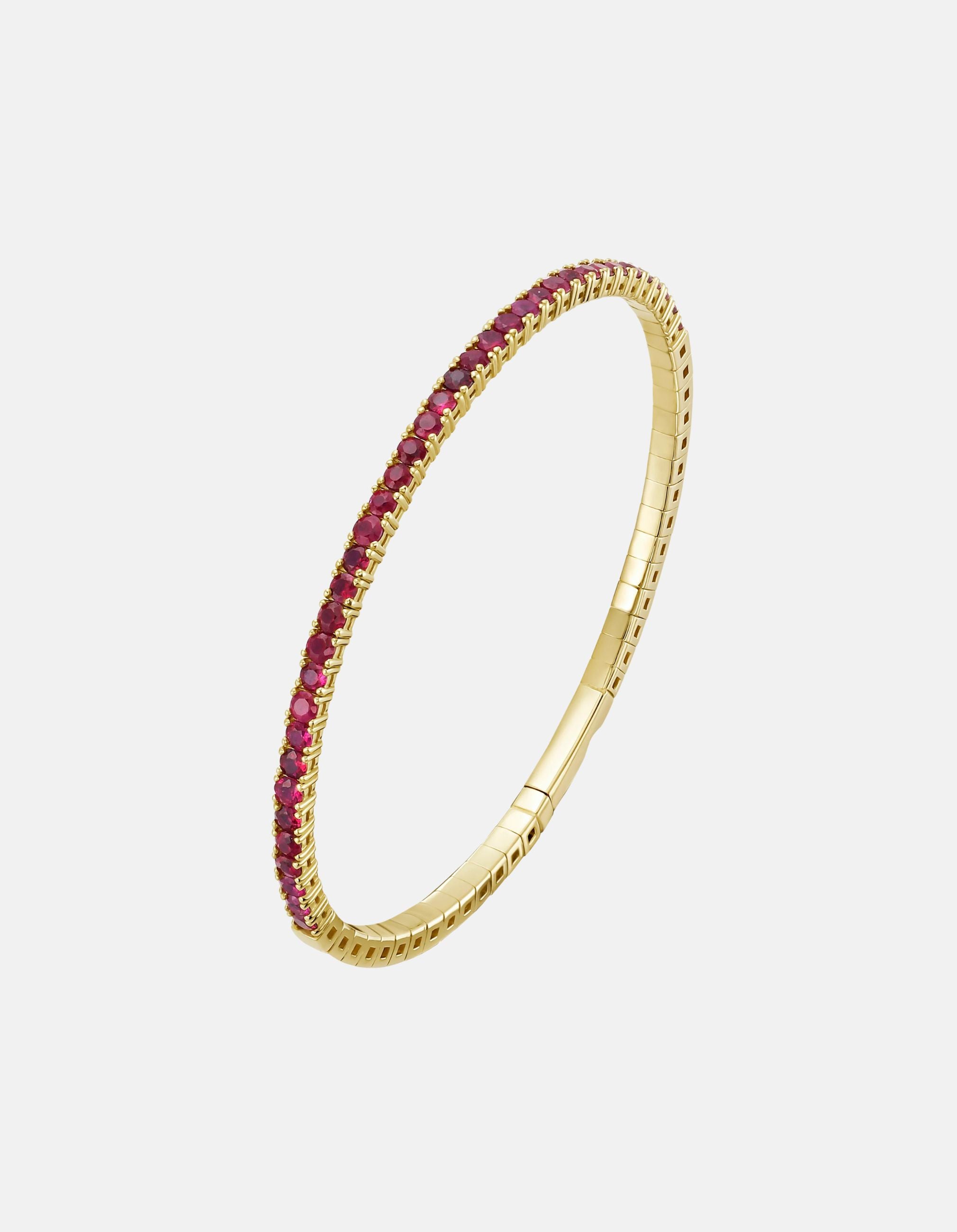 Gemstone Flexible Bangle by Lionheart - At Present Jewelry