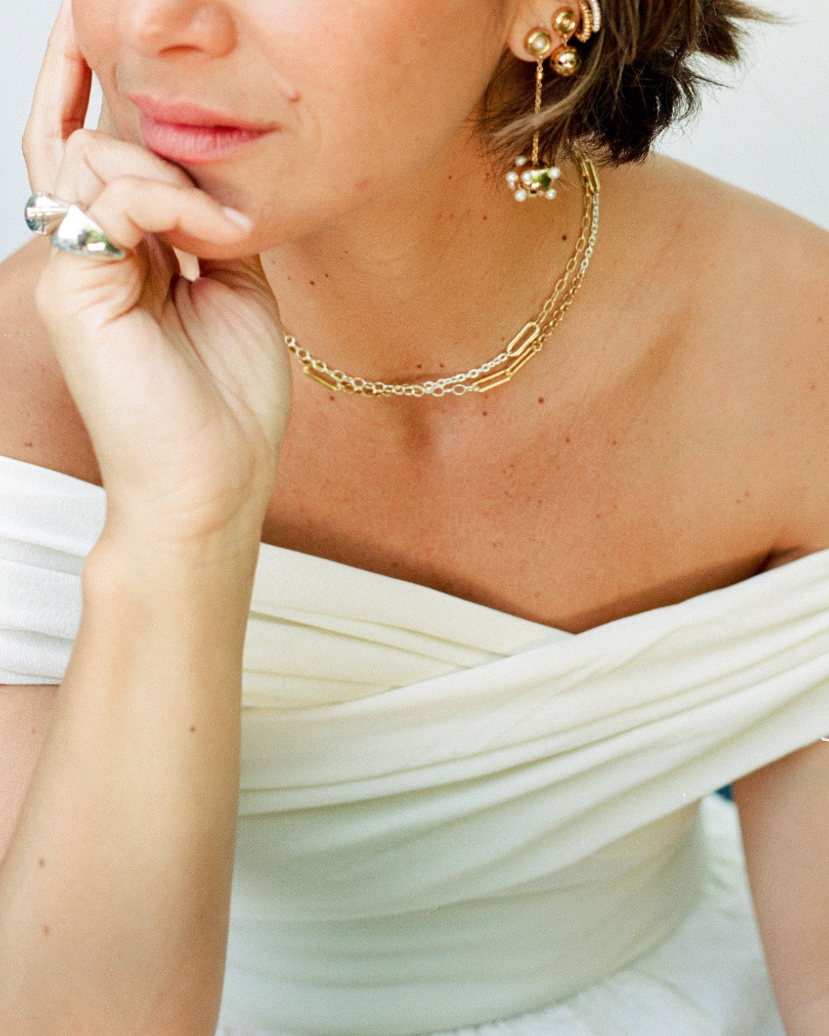 Patchwork Chain Necklace by Monbouquette - At Present Jewelry