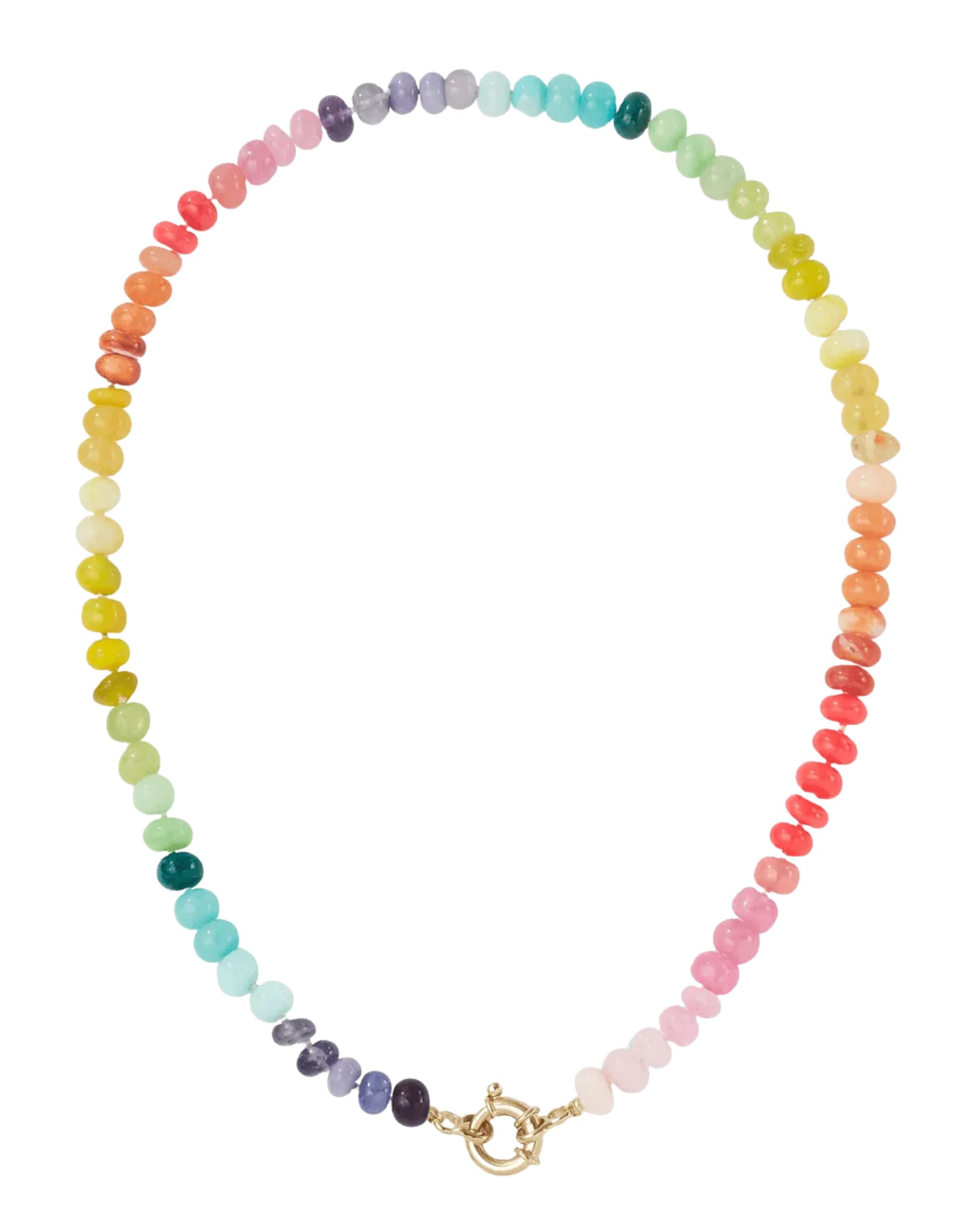 Neon Rainbow Gemstone Necklace