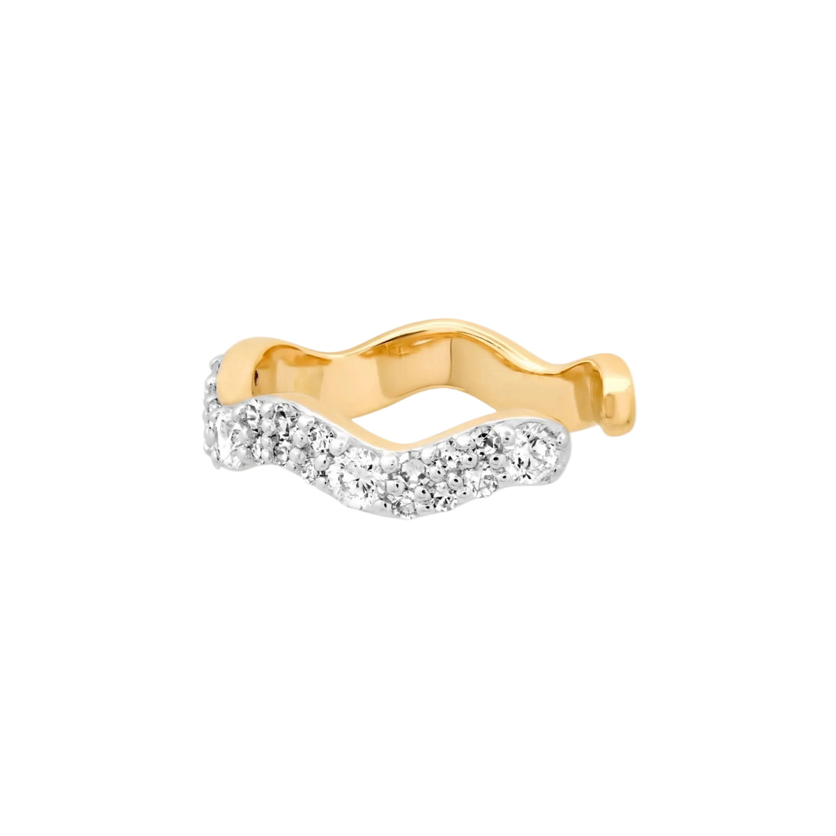 Eriness Slim Diamond Form Ear Cuff