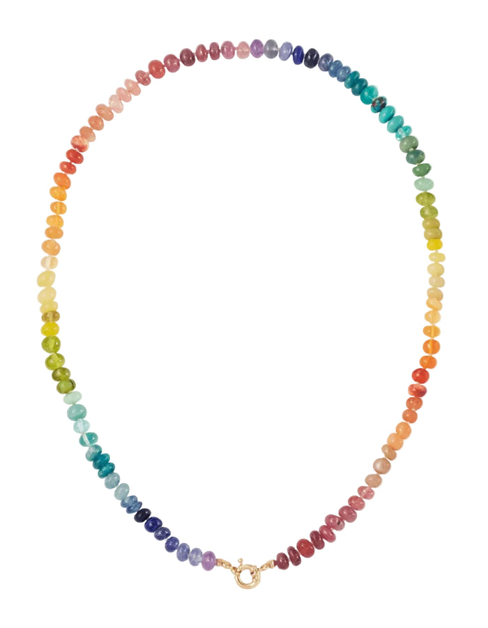Classic Rainbow Gemstone Necklace by Encirkled Jewelry - At Present Jewelry