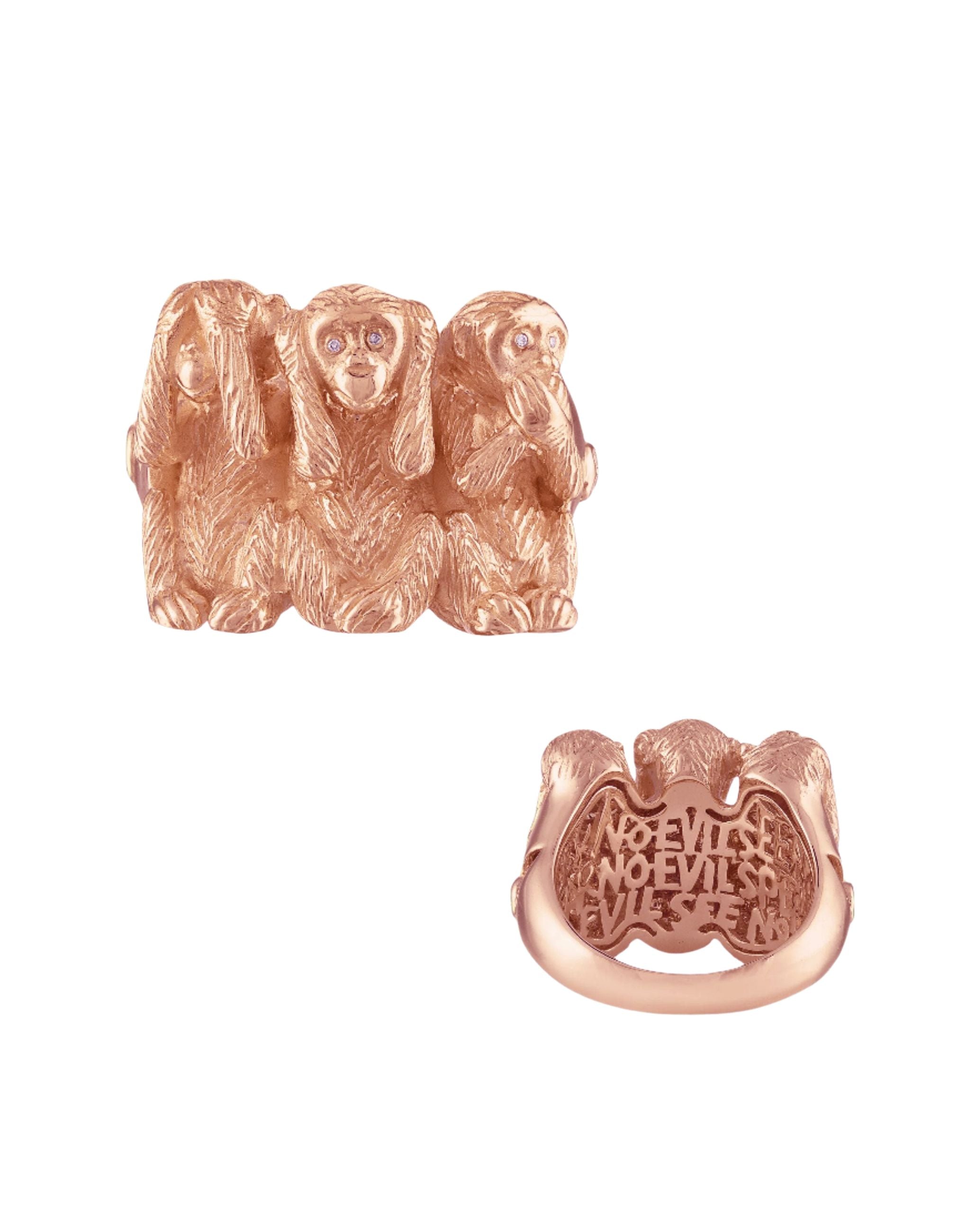 Wise Monkeys Ring