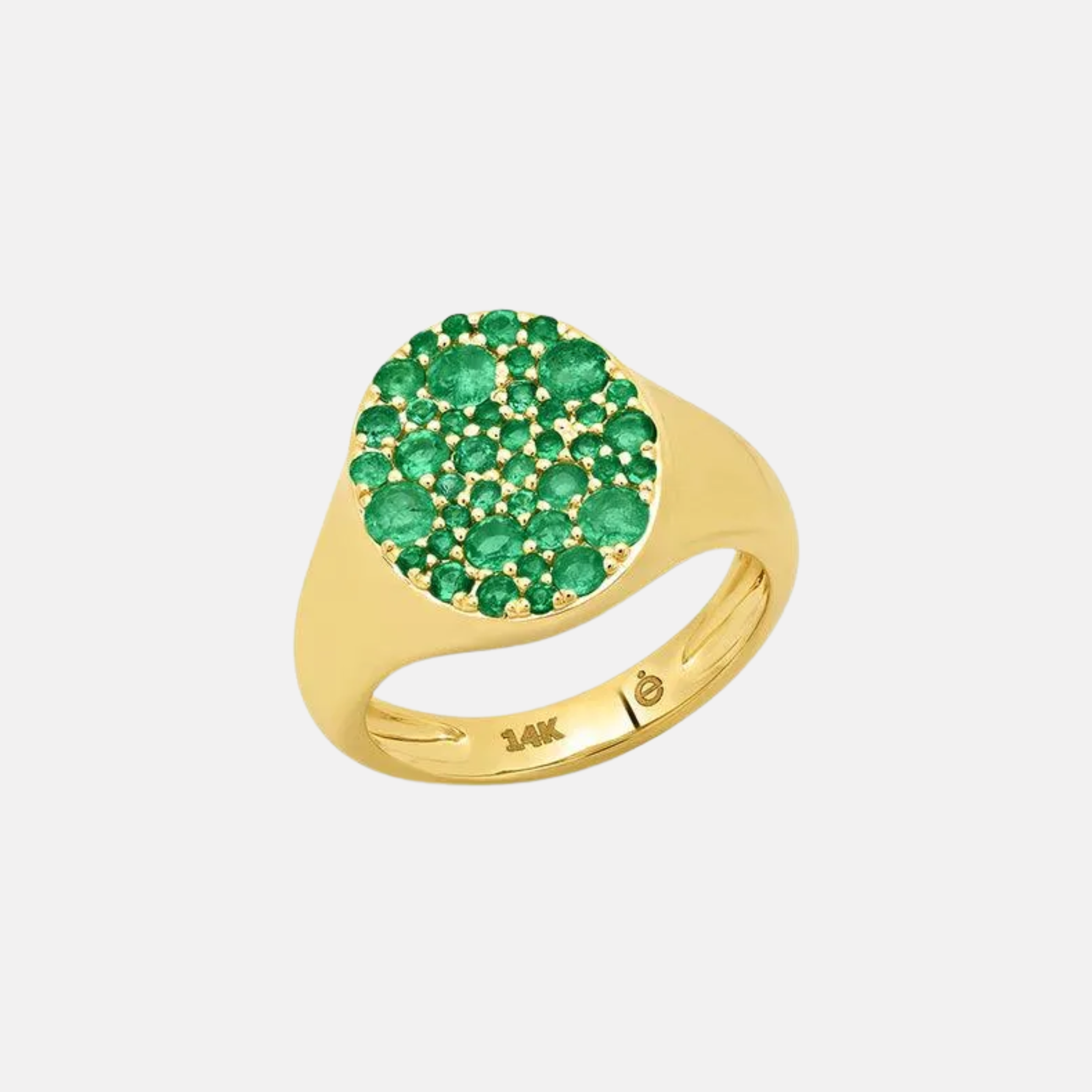 Emerald Signet Pinky Ring by Eriness - At Present Jewelry