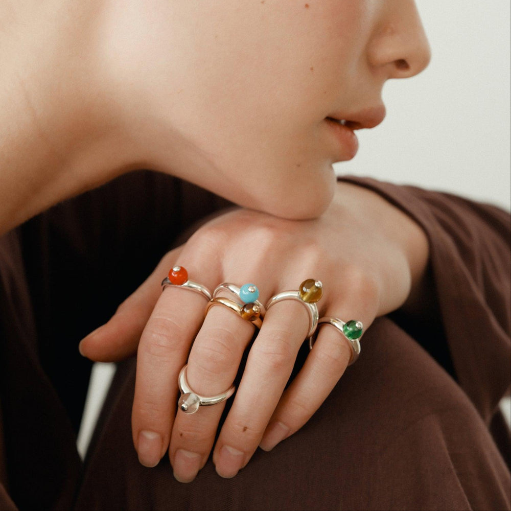 Pea Curve Ring | Large by CLED - At Present Jewelry