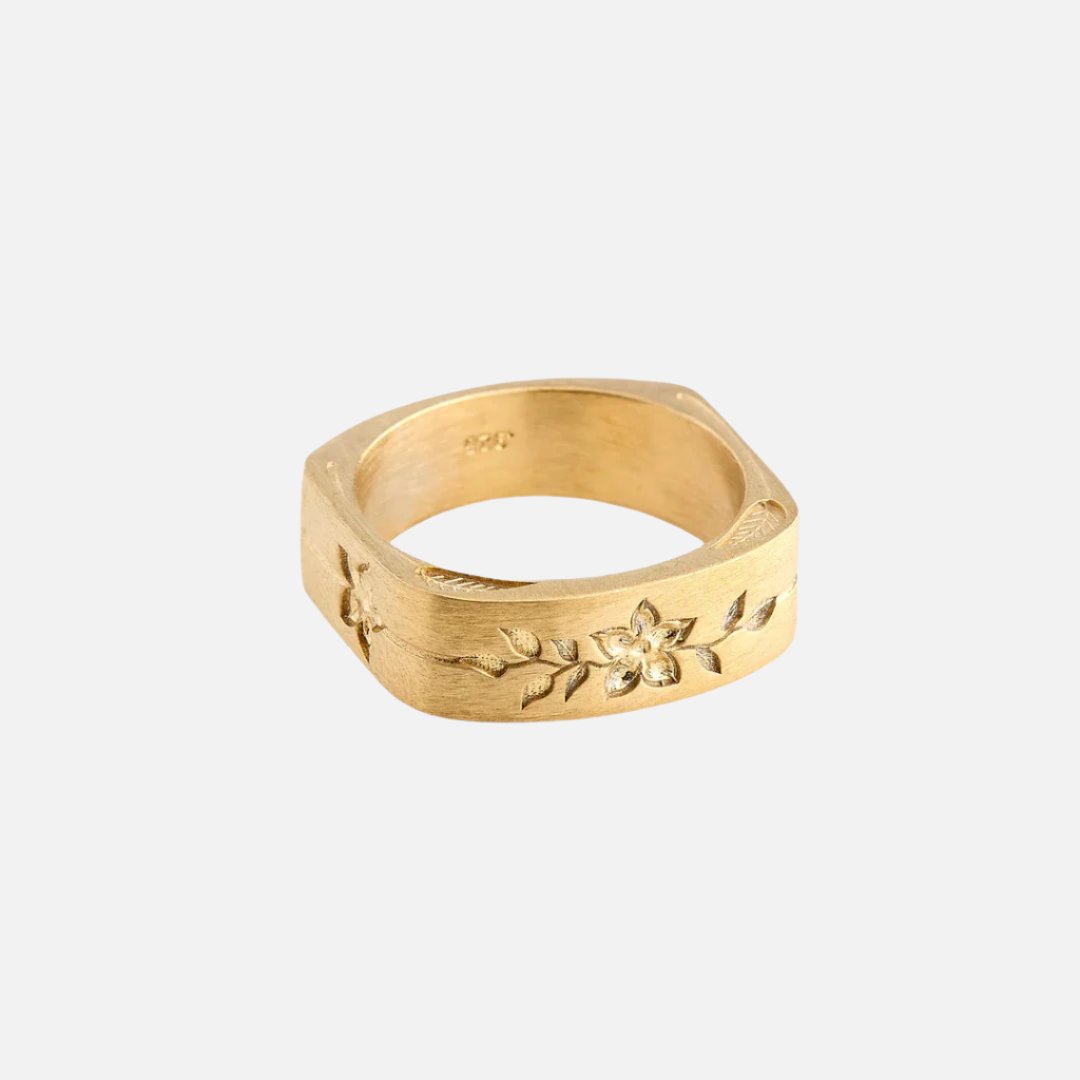 Gold Fleur Band - At Present Jewelry