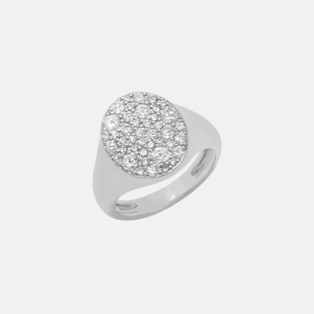 Diamond Signet Pinky Ring by Eriness - At Present Jewelry