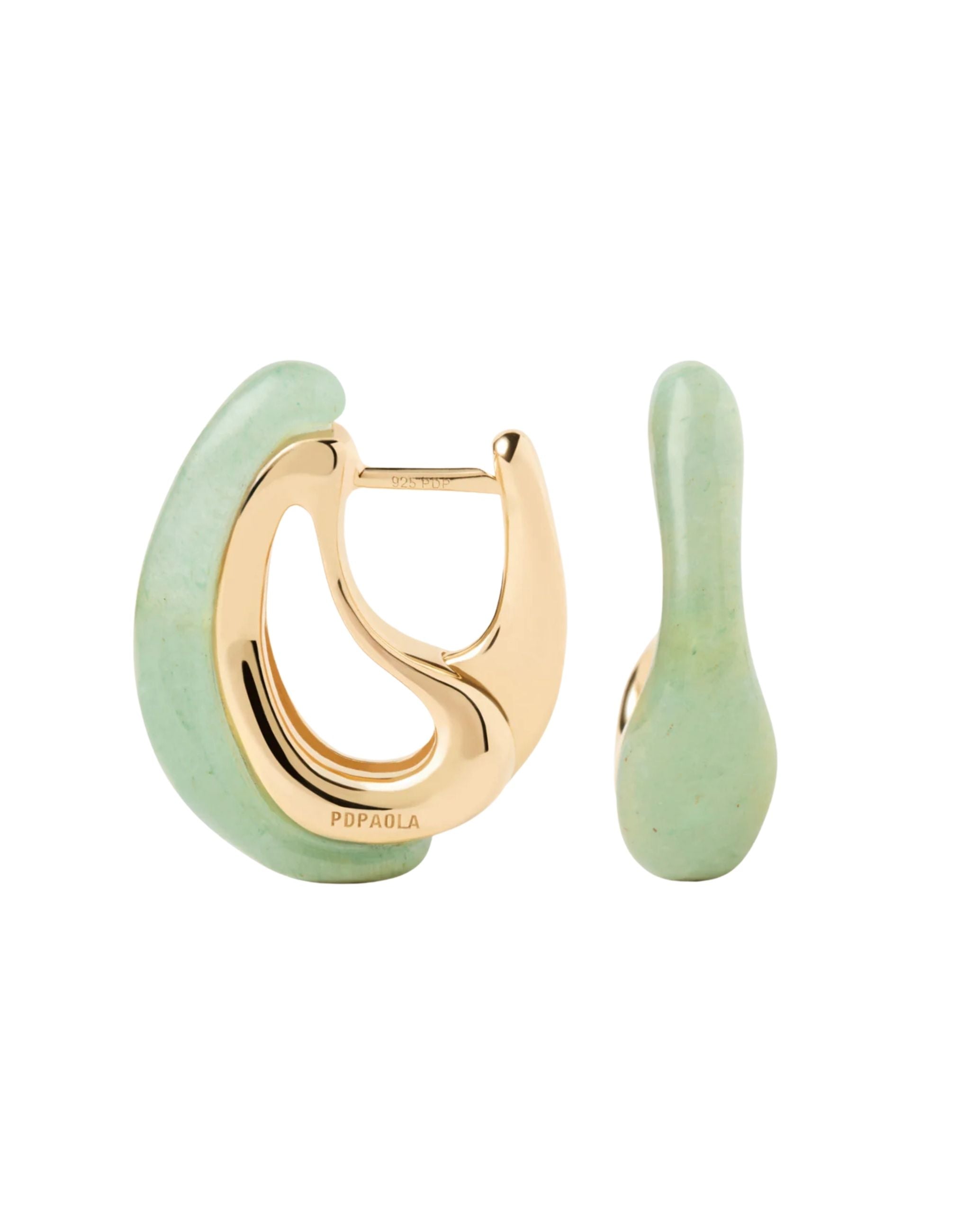 Green Aventurine Brisa Hoops